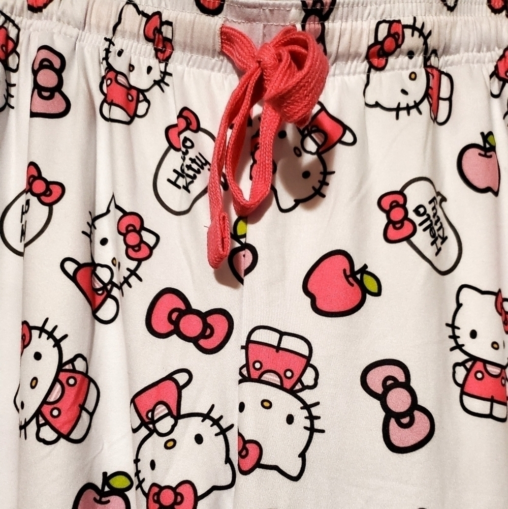 Hello Kitty Sleepwear Pants Apple Teacher Spring Pj Bottoms NWOT - Picture 3 of 7
